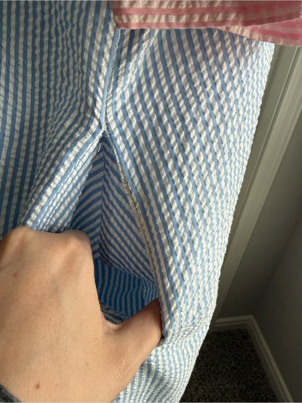 Vintage Saybury Seersucker House Dress - Picture 6 of 11